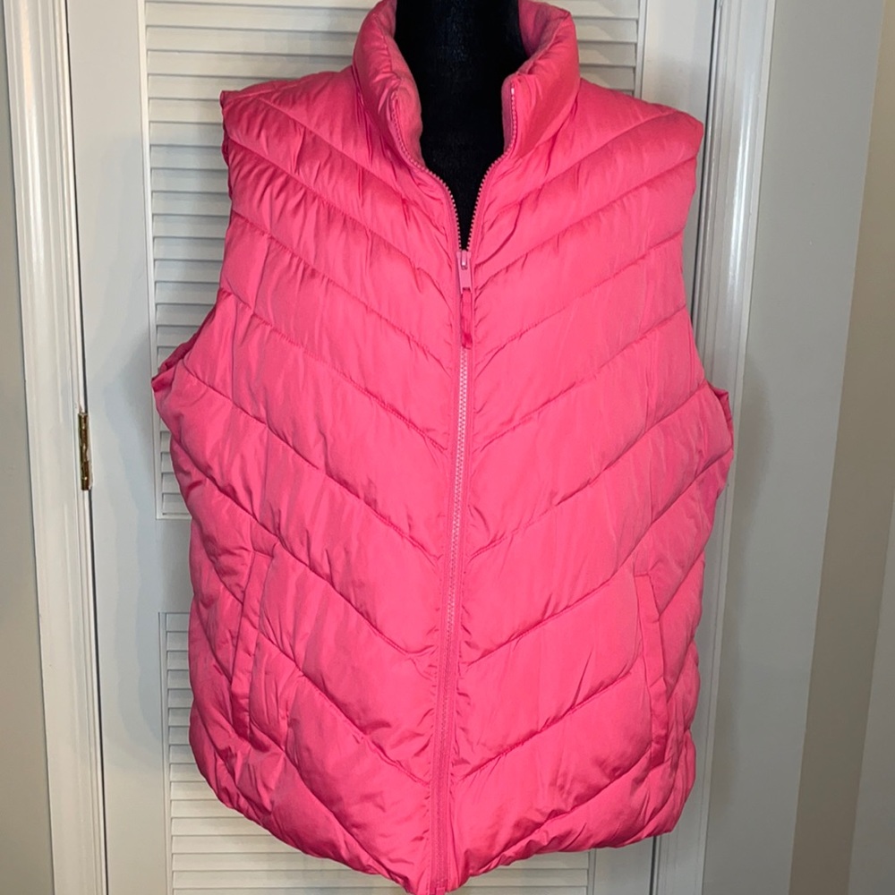 Gap Bold Pink Puffer Vest